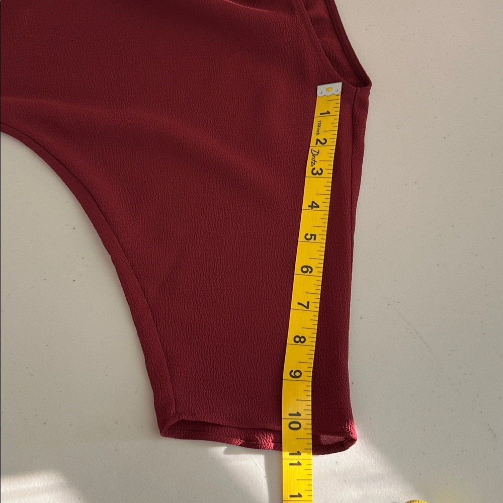 MICHAEL Michael Kors Burgundy Cold-Shoulder Halter Blouse - Picture 10 of 14
